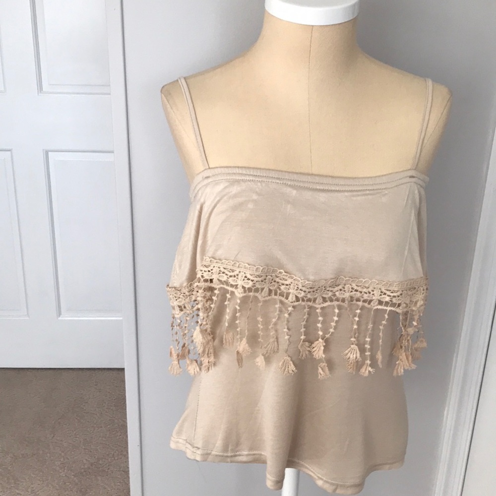 Fringed tassel tank.